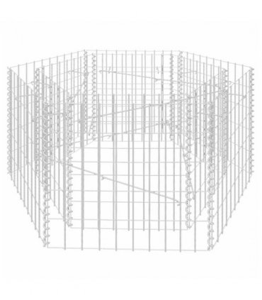 vidaXL Hexagonal Gabion Raised Bed 100x90x50 cm — Size: 100 x 90 x 50 cm
