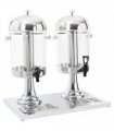 vidaXL Double Juice Dispenser Stainless Steel 2 x 8 L — Size: 56 x 35 x 57 cm