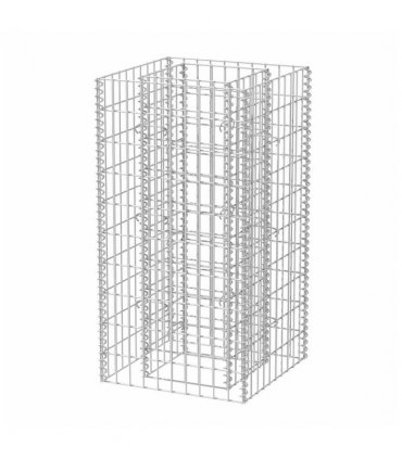 vidaXL Gabion Raised Bed Steel 50x50x100 cm — Size: 50 x 50 x 100 cm