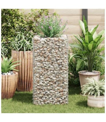 vidaXL Gabion Raised Bed Steel 50x50x100 cm — Size: 50 x 50 x 100 cm