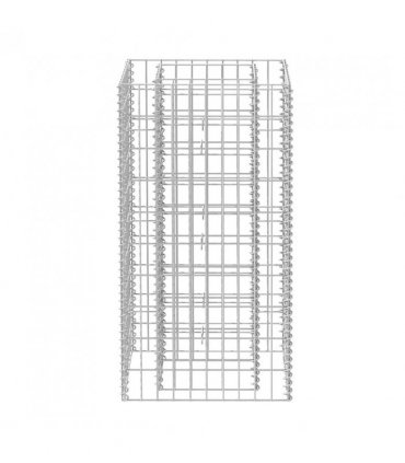 vidaXL Gabion Raised Bed Steel 50x50x100 cm — Size: 50 x 50 x 100 cm