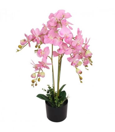 vidaXL Artificial Orchid Plant with Pot 75 cm Pink