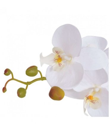 vidaXL Artificial Orchid Plant with Pot 65 cm White