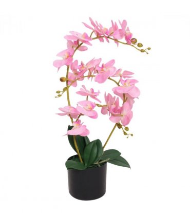 vidaXL Artificial Orchid Plant with Pot 65 cm Pink