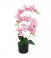 vidaXL Artificial Orchid Plant with Pot 65 cm Pink