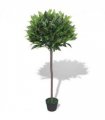 vidaXL Artificial Bay Tree Plant with Pot 125 cm Green