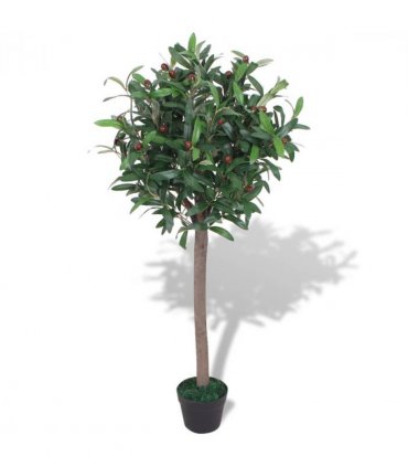vidaXL Artificial Bay Tree Plant with Pot 120 cm Green