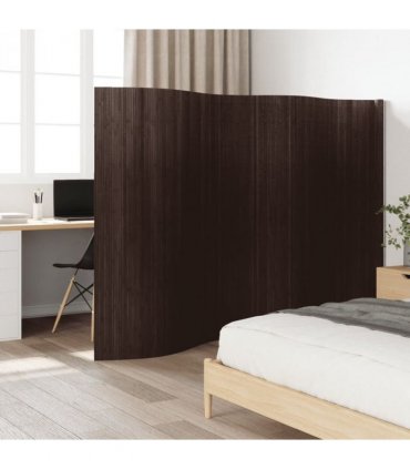vidaXL Room Divider Dark Brown Width 400 cm Height 165 cm Bamboo