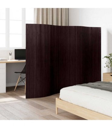 vidaXL Room Divider Bamboo Dark Brown Width 250 cm Height 165 cm