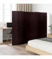 vidaXL Room Divider Bamboo Dark Brown Width 250 cm Height 165 cm