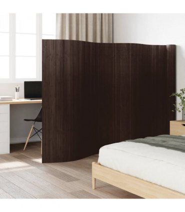 vidaXL Room Divider Dark Brown Width 800 cm Height 165 cm Bamboo