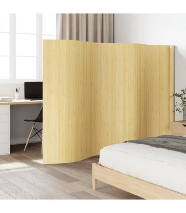 vidaXL Room Divider Light Natural Width 400 cm Height 165 cm Bamboo
