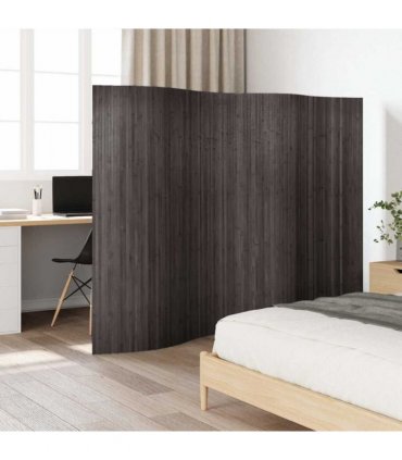 vidaXL Room Divider Bamboo Grey Width 250 cm Height 165 cm