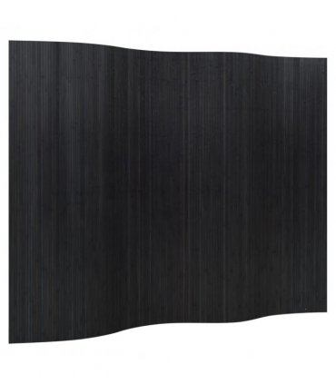 vidaXL Room Divider Black Width 250 cm Height 165 cm Bamboo