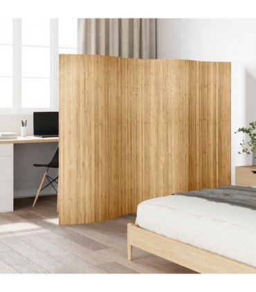 vidaXL Room Divider Bamboo Width 250 cm Height 165 cm Natural — Colour: light brown