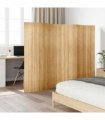 vidaXL Room Divider Bamboo Width 250 cm Height 165 cm Natural — Colour: light brown