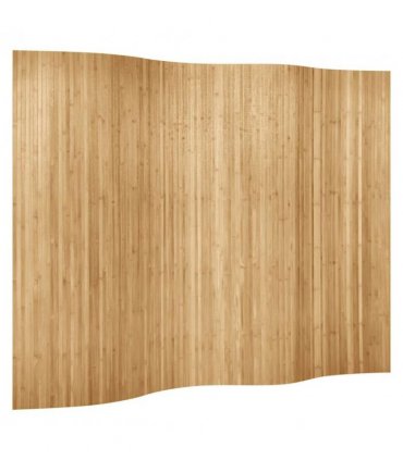 vidaXL Room Divider Bamboo Width 250 cm Height 165 cm Natural — Colour: light brown