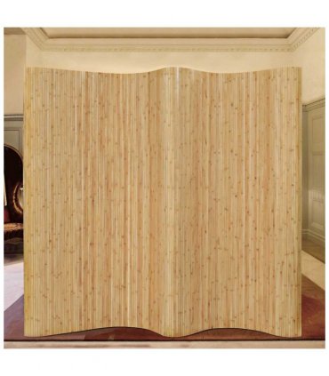 vidaXL Room Divider Bamboo Width 250 cm Height 165 cm Natural — Colour: light brown