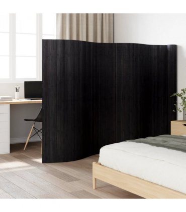 vidaXL Room Divider Black Width 800 cm Height 165 cm Bamboo