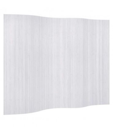 vidaXL Room Divider Bamboo White Width 250 cm Height 165 cm