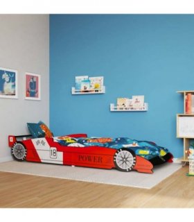 vidaXL Children's Race Car Bed 90x200 cm Red