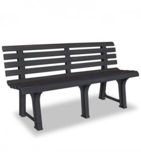 vidaXL Garden Bench | Anthracite | Plastic | Medium | Durable | Garden Bench
