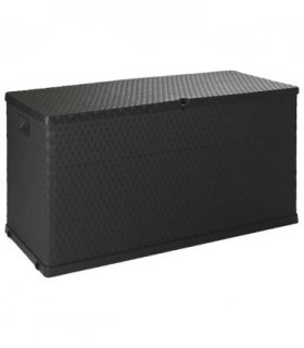 vidaXL Garden Storage Box Anthracite 120x56x63 cm PP Rattan