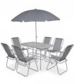 vidaXL Outdoor Dining Set | Grey — Size: 80 x 70 cm (Diameter x H)