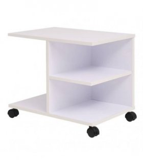 vidaXL Rolling Shelf 50x35x42 cm White