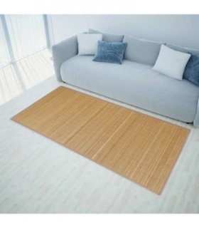 vidaXL Rug Bamboo 100x160 cm Brown — Size: 100 x 160 cm