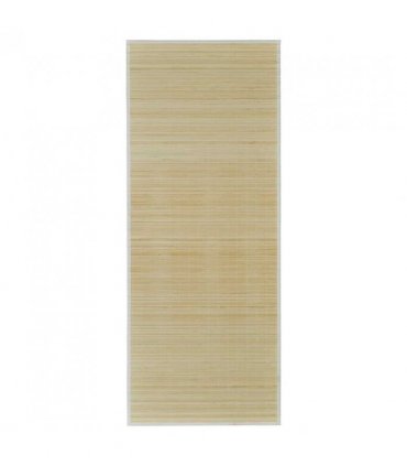 Rectangular Natural Bamboo Rug 150 x 200 cm — Colour: beige