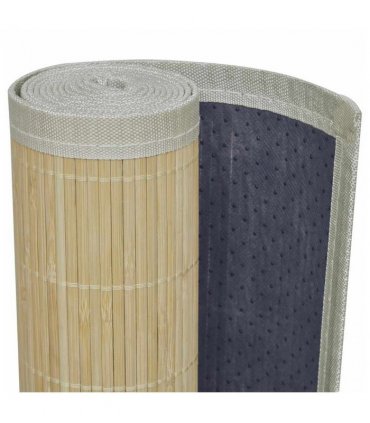 Rectangular Natural Bamboo Rug 150 x 200 cm — Colour: beige