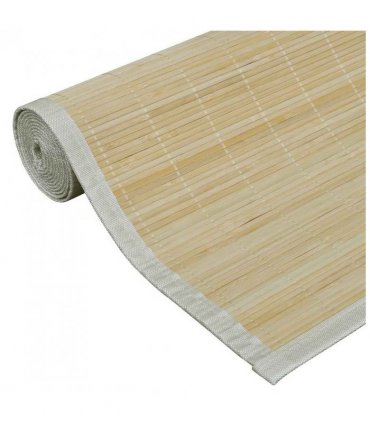 Rectangular Natural Bamboo Rug 150 x 200 cm — Colour: beige