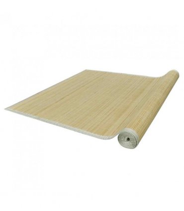 Rectangular Natural Bamboo Rug 80 x 200 cm — Colour: beige