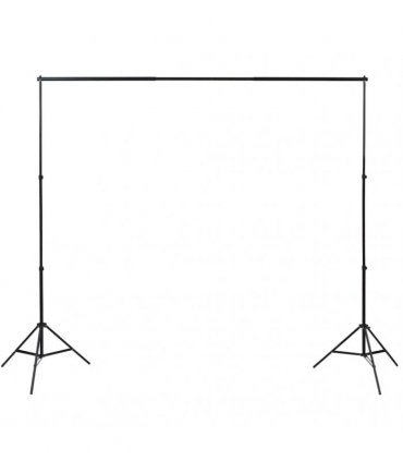 vidaXL Photo Studio Kit with 3 Cotton Backdrops Adjustable Frame 3x5m — Size: 3 x 5 m