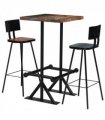 vidaXL Bar Set 3 Piece Solid Reclaimed Wood Multicolour — Colour: Beige, Model: ACME 07288