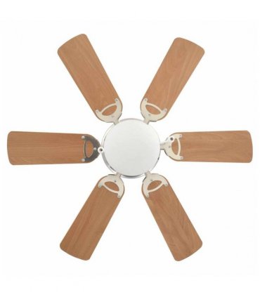 vidaXL Ornate Ceiling Fan with Light 82 cm Light Brown — Model: with 6 blades