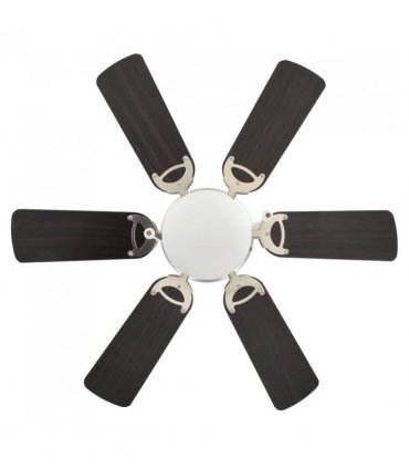 vidaXL Ornate Ceiling Fan with Light 82 cm Dark Brown — Model: with 6 blades