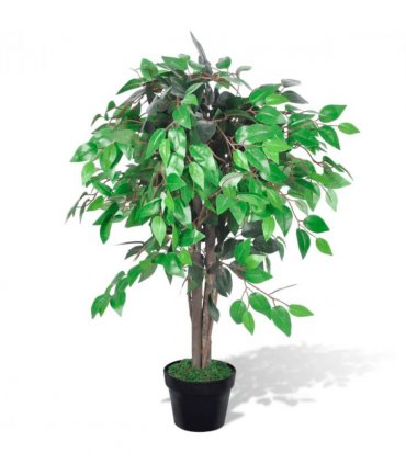 vidaXL Artificial Plant Ficus Tree with Pot 90 cm