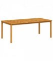 vidaXL Garden Table 200x100x74 cm Solid Acacia Wood — Size: 200 x 100 x 74 cm