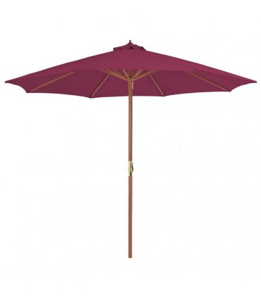 vidaXL Garden Parasol with Wooden Pole 300 cm Bordeaux Red