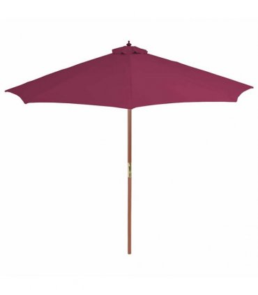 vidaXL Garden Parasol with Wooden Pole 300 cm Bordeaux Red