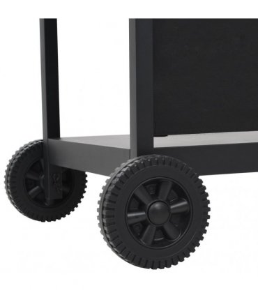 vidaXL Gas BBQ Grill with 6 Cooking Zones Steel Black