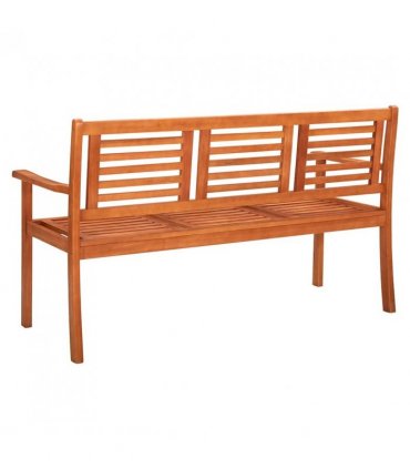 vidaXL Bench | Natural Brown | Solid Eucalyptus Wood | Large | Durable — Size: 150 x 60 x 89 cm