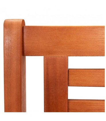vidaXL Bench | Brown | Solid eucalyptus wood | 2-Seater | Ergonomic — Size: 120 x 60 x 89 cm