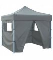 vidaXL Foldable Party Tent Pop-Up with 4 Sidewalls 3x3 m Anthracite