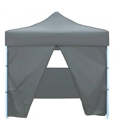 vidaXL Foldable Party Tent Pop-Up with 4 Sidewalls 3x3 m Anthracite