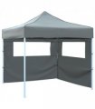 vidaXL Foldable Party Tent Pop-Up with 2 Sidewalls 3x3 m Anthracite
