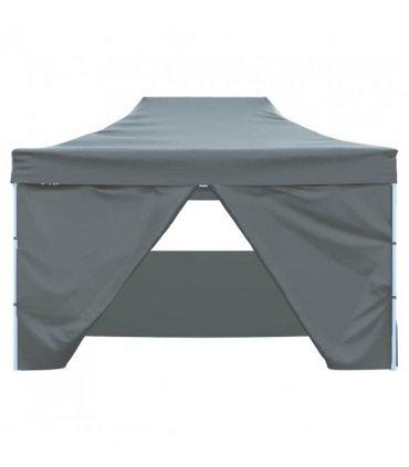 vidaXL Foldable Tent Pop-Up with 4 Side Walls 3x4.5 m Anthracite