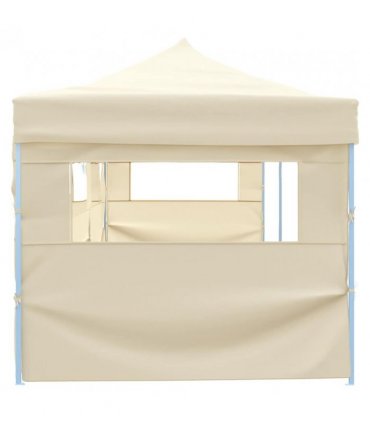 vidaXL Folding Pop-up Party Tent with 5 Sidewalls 3x9 m Cream